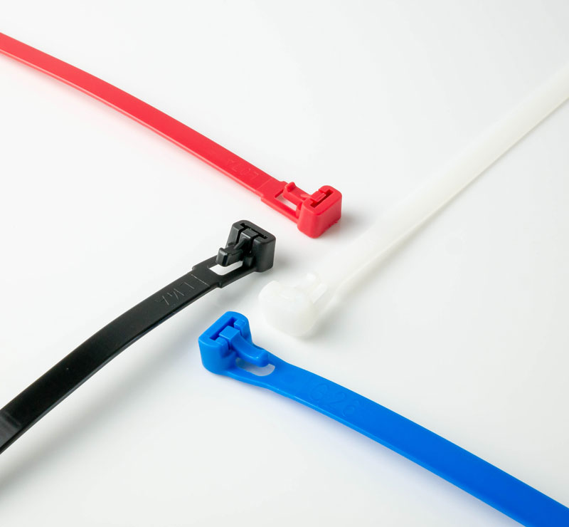 Kabelbinder aus Kunststoff in verschiedenen Variationen